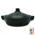 日本長谷園伊賀燒 個人黑釉陶鍋