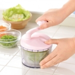 日本製造Shimomura粉彩蔬果研磨絞碎器(附脫水籃